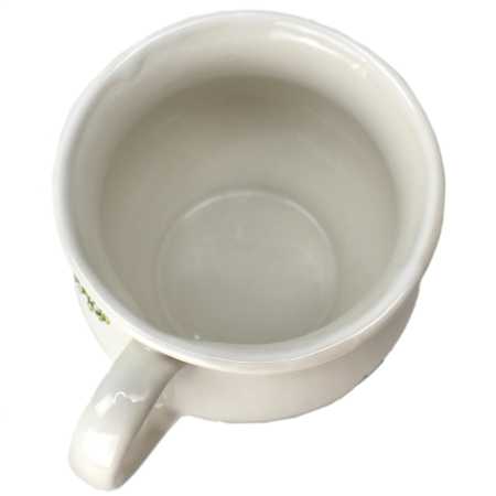 weiße keramik tassen von 0,35 liter inhalt verziert mit maiglöckchen